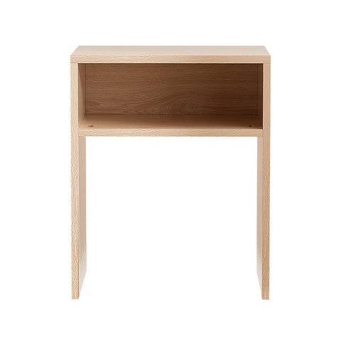 Side Table Storage Shelf Fluted Side Pine