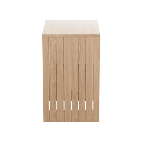 Side Table Storage Shelf Fluted Side Pine