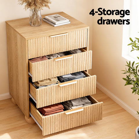 4 Chest of Drawers Dresser Tallboy Pine