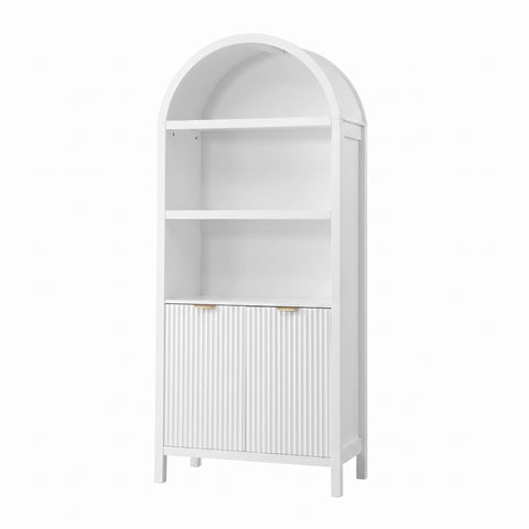 Buffet Sideboard Cabinet Pantry 180CM Arched Storage Bookshelf White