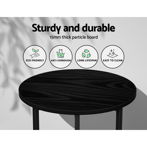 Side Tables Round Black Martha