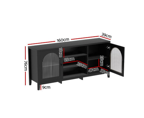 Buffet Black Arch Doors