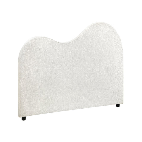 Bed Head Queen Size Headboard Boucle Fabric White