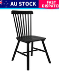 Levede 6x Dining Chairs Kitchen Winsor Black-1966287359809032200