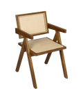 Levede 4x Walnut Wicker Armchair Dining Chair-1966287372387749896