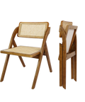 Levede 4X Foldable Rattan Dining Chairs-1966287368076005384