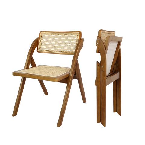 Levede 4X Foldable Rattan Dining Chairs-1966287368076005384