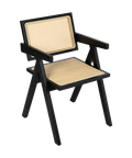 Levede 4x Black Wicker Armchair Dining Chair-1966287371590832136