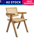 Levede 4x Dining Chair Solid Wood Rattan-1966287370798108680