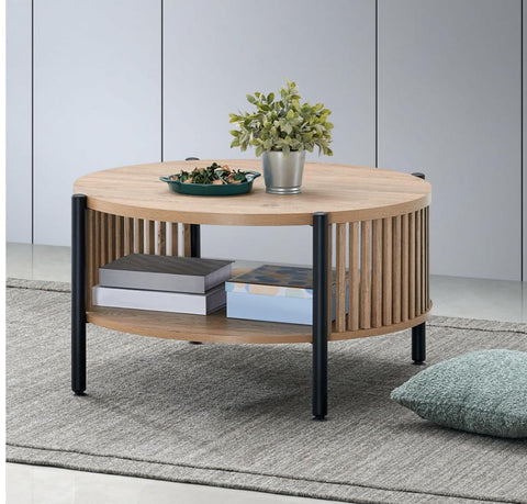 Lenora 2pcs Living Room Set with 180cm TV Unit & Coffee Table – Natural Oak