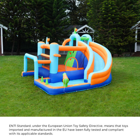 AirMyFun 9-IN-1 Inflatable Water Park with Soccer Goal Post