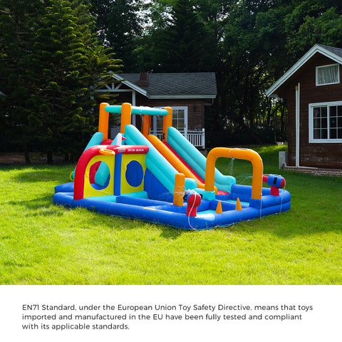 Doctor Dolphin 10-IN-1 Inflatable Water Park Dual Slides