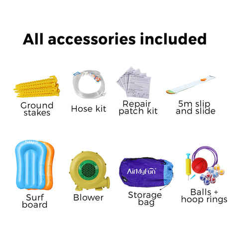 AirMyFun 11 Play Zones Inflatable Water Slide Bounce House