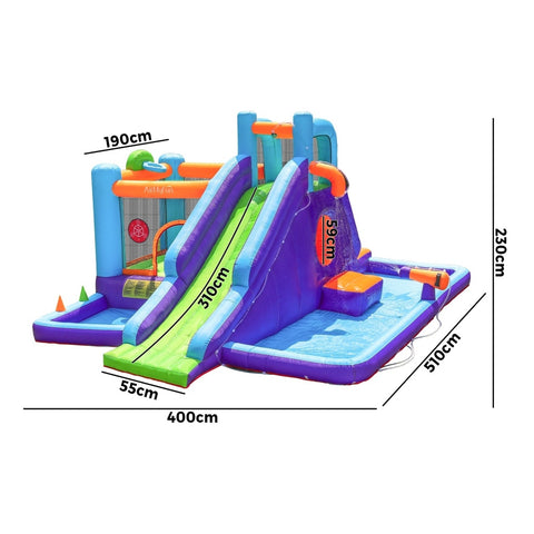 AirMyFun 11 Play Zones Inflatable Water Slide Bounce House