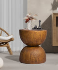 Levede Side Table Terrazzo Coffee Tables Oak-1954802989193629702