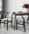 Levede 2x Dining Chairs Wooden Hans Black-1954802980578529286