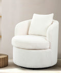 Levede Fleece Swivel Chair-1954802380256186374