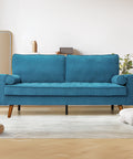 Levede Fabric Sofa Armchair 3 Seater Couch Blue 191cm Wide-1864184596522995718