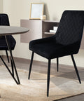 Dining Chairs x 8 Padded Seat Soft Velvet-1950769994770026502