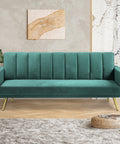 Levede Sofa Bed Convertible Velvet Lounge Recliner Couch Sleeper 3 Seater Green-1954802342541004806