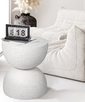 Levede Side Table Terrazzo Coffee Tables Beige-1954802989000691718