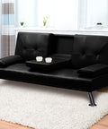 Levede Sofa Bed Adjustable Recliner Black-1954803010626523143