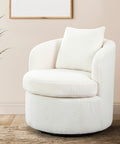 Levede Fleece Swivel Chair-1954802380256186375
