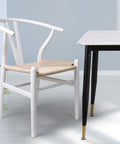 Levede 2x Dining Chairs Wooden Hans White-1954802981002153991