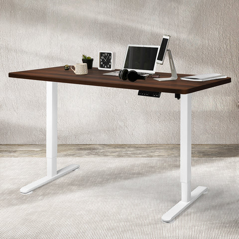 Levede Motorised Standing Desk Adjustable 140cm Walnut 1000x 1MM-1954803021993086983