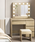 Levede Dressing Table Stool Set Makeup Mirror Led-1950770004920242184