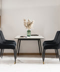 Dining Chairs x 4 Padded Seat Soft Velvet-1950769994606448647