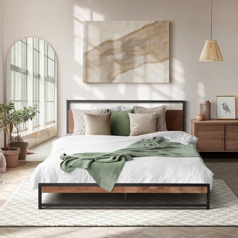 Metal Bed Frame King Size Beds Platform Wood