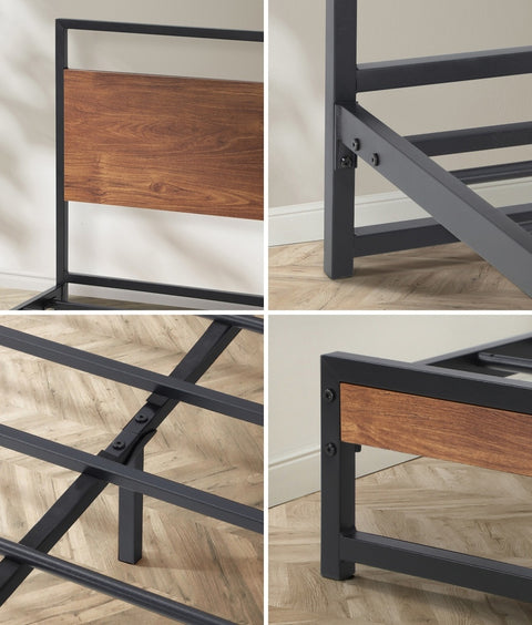 Metal Bed Frame King Size Beds Platform Wood