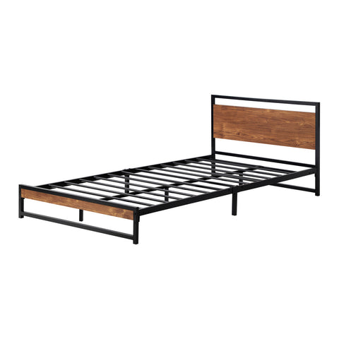 Metal Bed Frame Single Size Beds Platform Wood