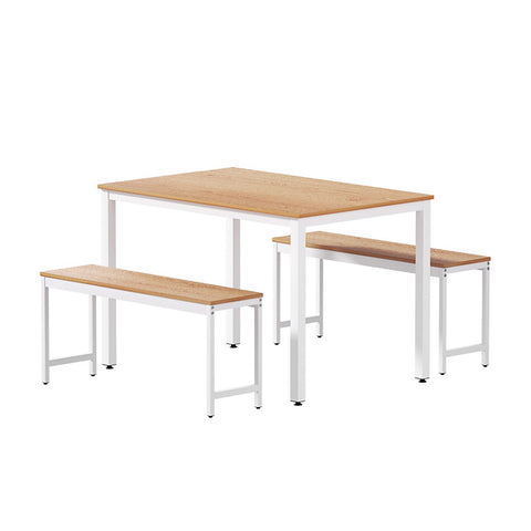 3PCS Metal Desk Bench Sets Kitchen Furniture