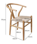 Levede 2x Dining Chairs Wooden Hans Clear-1954802980792438786