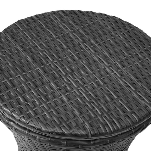Livsip Rattan Cooler Ice Bucket Table Storage Black