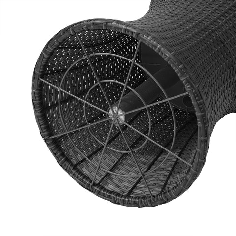 Livsip Rattan Cooler Ice Bucket Table Storage Black