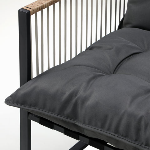 Livsip Outdoor Dining Set Wood-Plastic Table 4 Seater