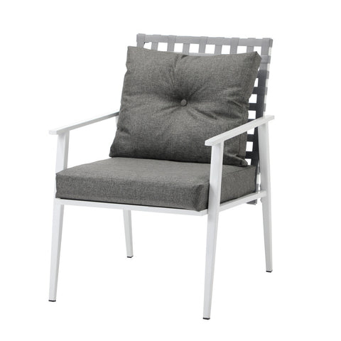 Livsip Outdoor Dining Set 5PCS Marble Table Rattan Chair