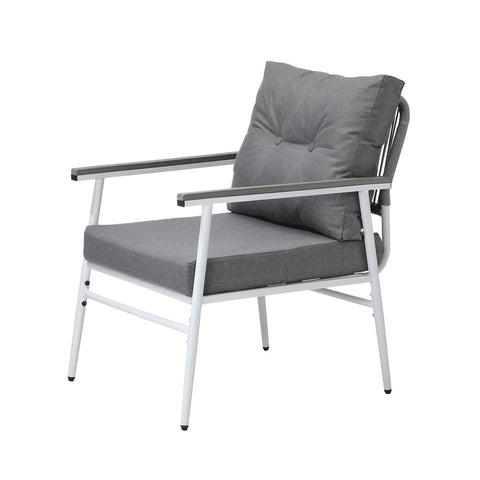 Livsip Outdoor Dining Setting 4 Seater Tempered Glass Table