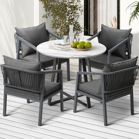 Livsip 5PCS Outdoor Dining Set Table&Lounge Chair
