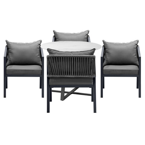 Livsip 5PCS Outdoor Dining Set Table&Lounge Chair