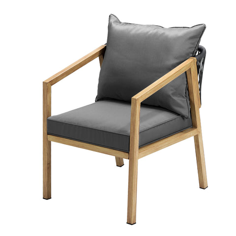 Livsip 3PCS Outdoor Dining Set 90cm Table&Lounge Chairs