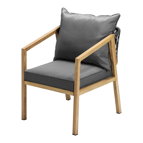 Livsip 5PCS Outdoor Dining Set 90cm Table&Lounge Chairs