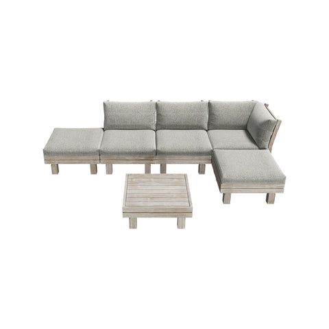 Livsip 6 Piece Outdoor Furniture Sofa Set Wooden Lounge Setting