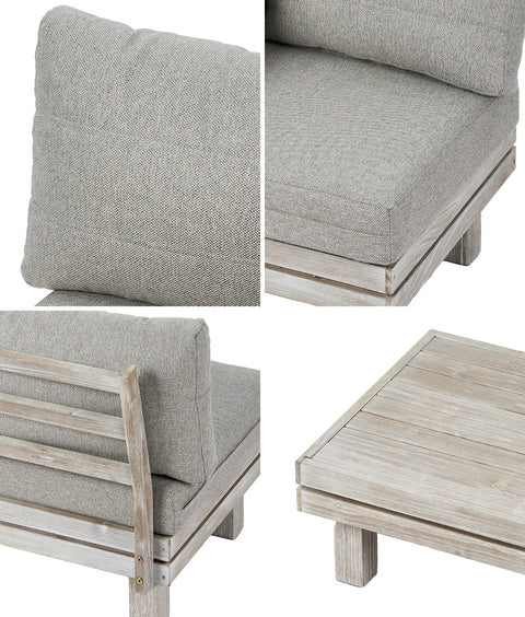 Livsip 6 Piece Outdoor Furniture Sofa Set Wooden Lounge Setting