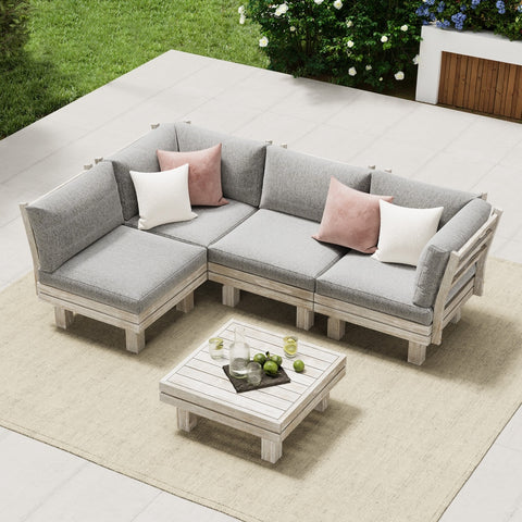 Livsip 4 Seater Outdoor Furniture Sofa Set Lounge Setting Garden