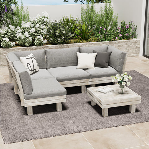Livsip 4 Seater Outdoor Furniture Sofa Set Lounge Setting Garden
