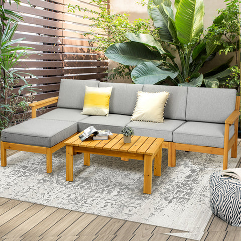 Livsip Outdoor Sofa Set Lounge Patio Set 6 Piece